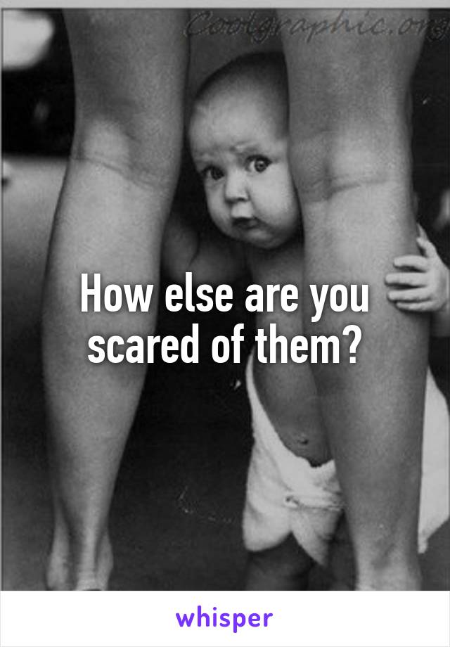 How else are you scared of them?