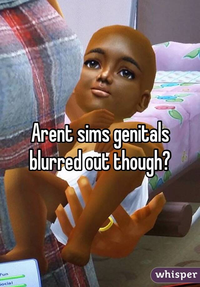 Arent sims genitals blurred out though?