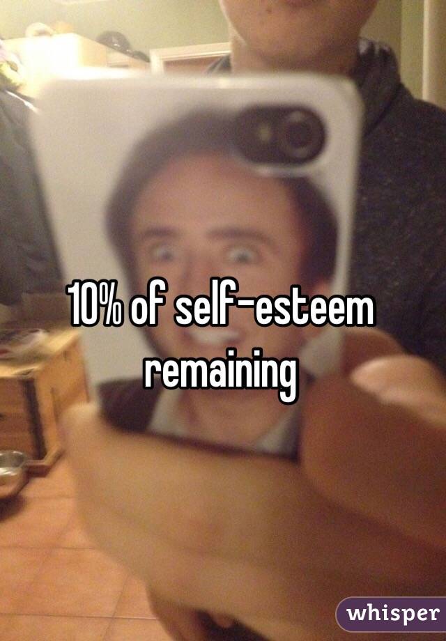 10% of self-esteem remaining