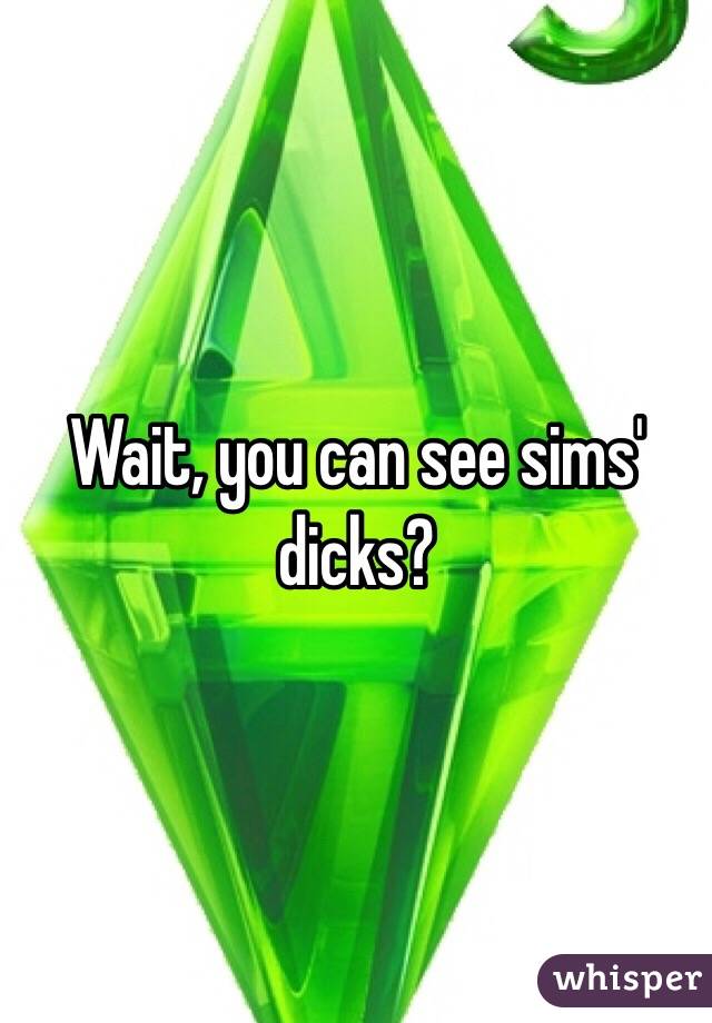 Wait, you can see sims' dicks? 