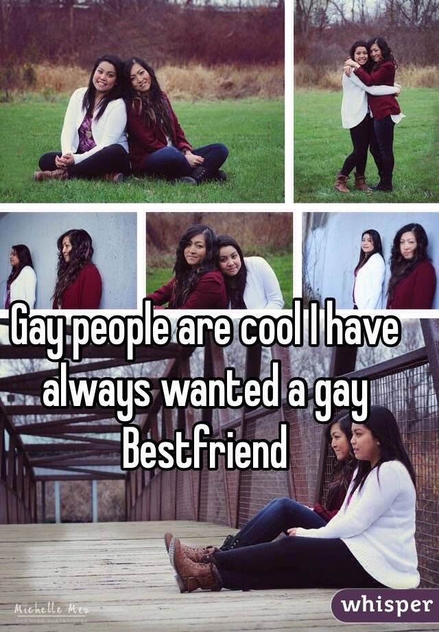 Gay people are cool I have always wanted a gay Bestfriend 