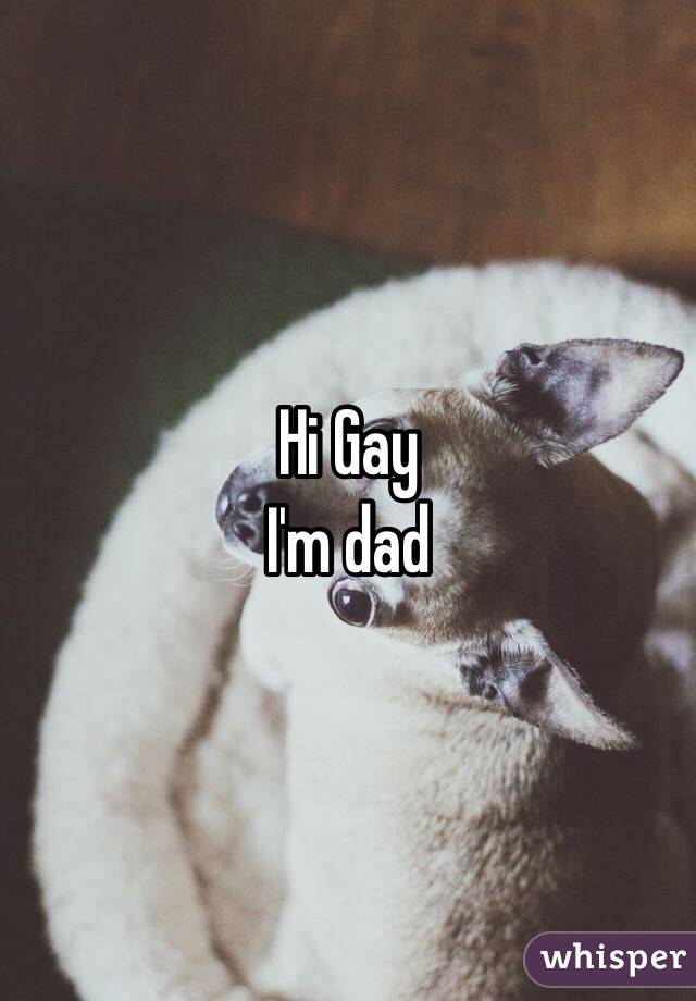 Hi Gay
I'm dad