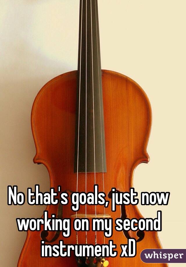 No that's goals, just now working on my second instrument xD