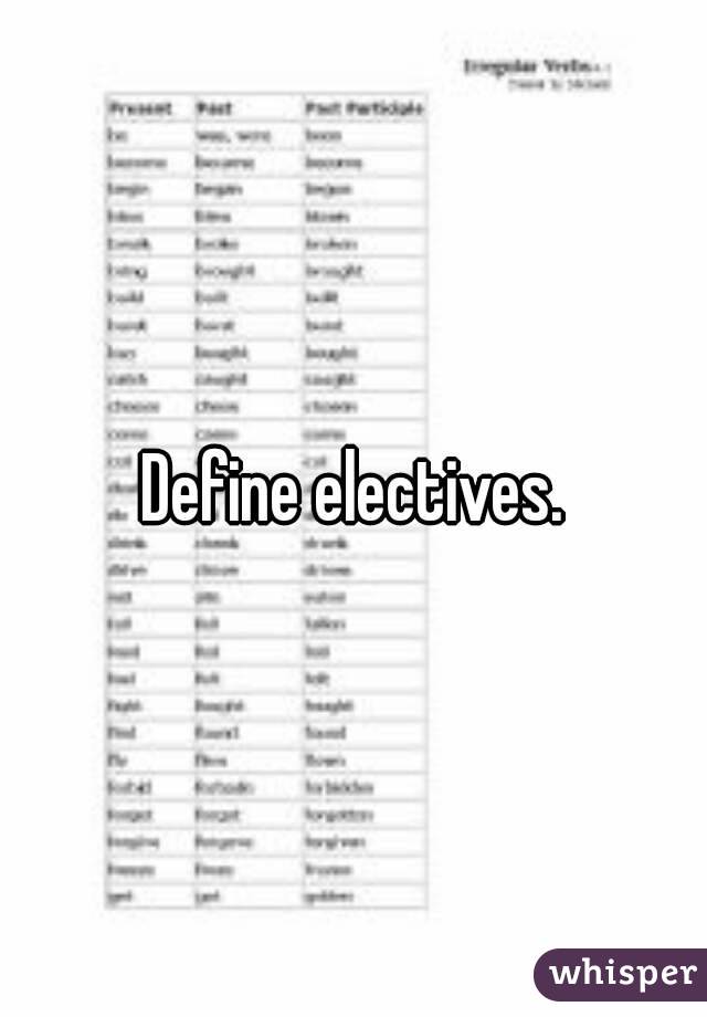 are-they-electives