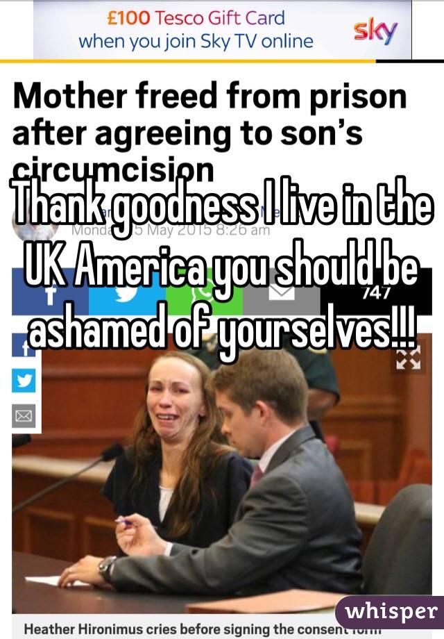 Thank goodness I live in the UK America you should be ashamed of yourselves!!! 