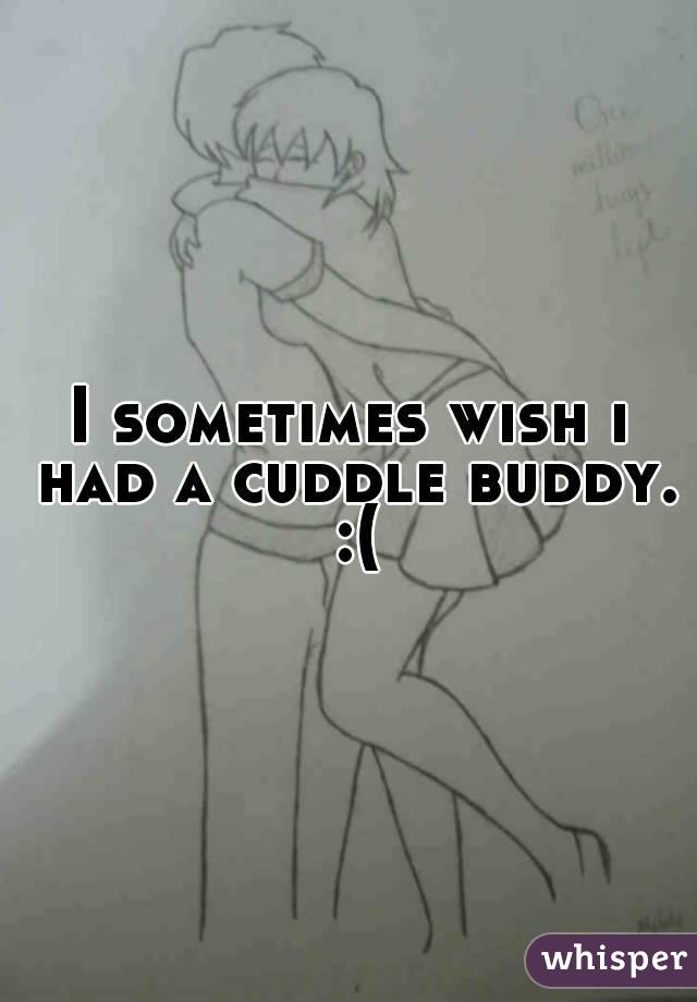 I sometimes wish i had a cuddle buddy. :(