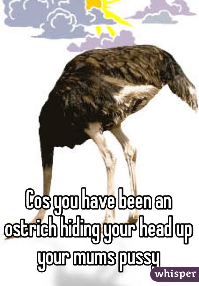 Cos you have been an ostrich hiding your head up your mums pussy 