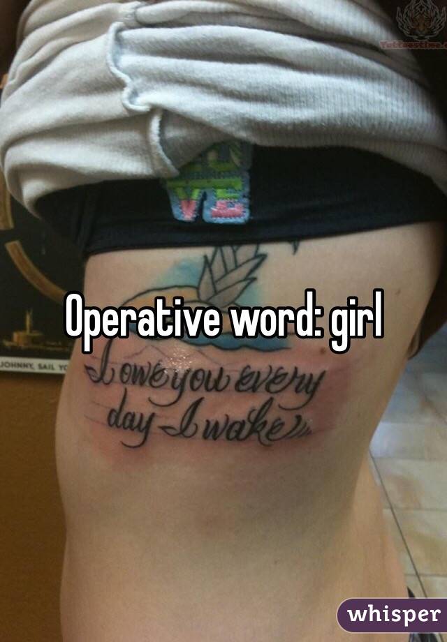 Operative word: girl