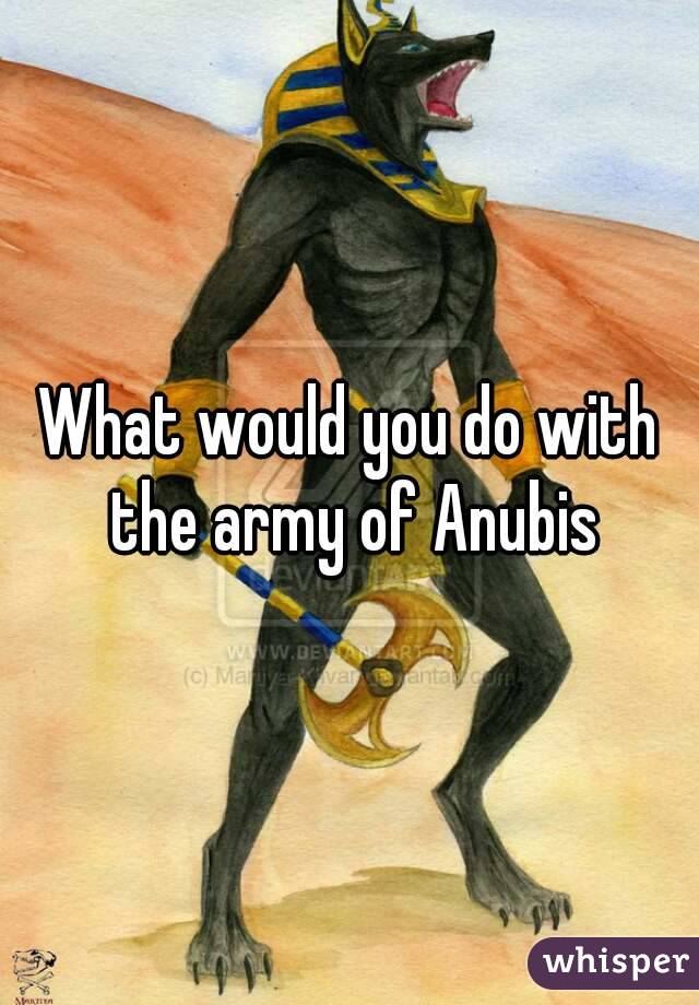 What would you do with the army of Anubis