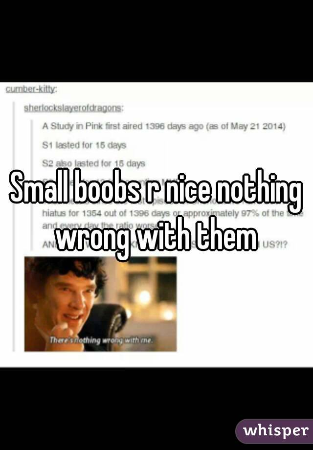 Small boobs r nice nothing wrong with them 