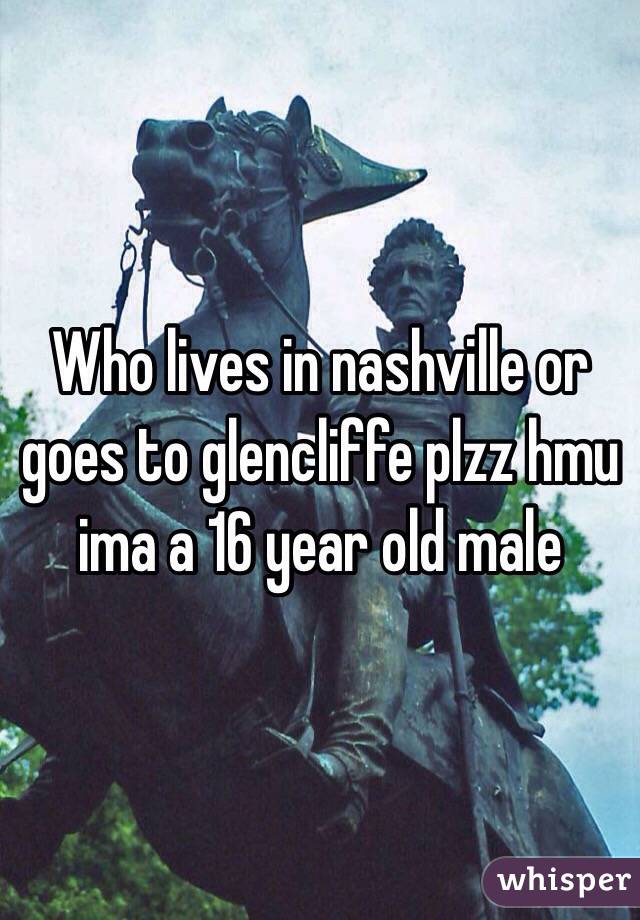 Who lives in nashville or goes to glencliffe plzz hmu ima a 16 year old male