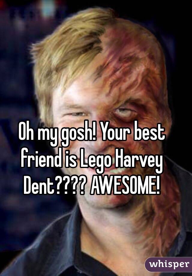 Oh my gosh! Your best friend is Lego Harvey Dent???? AWESOME!