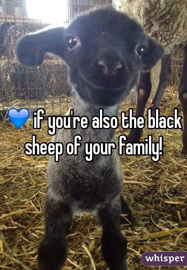  if you're also the black sheep of your family!