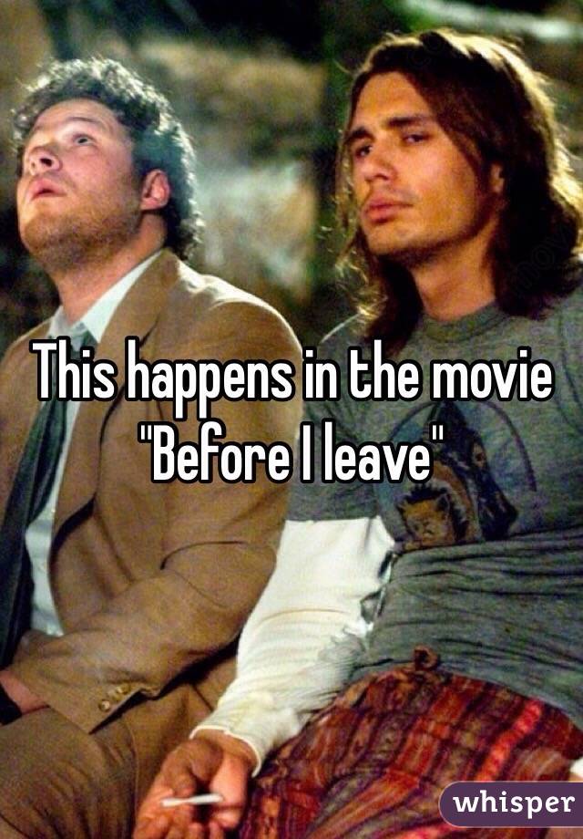 This happens in the movie "Before I leave"
