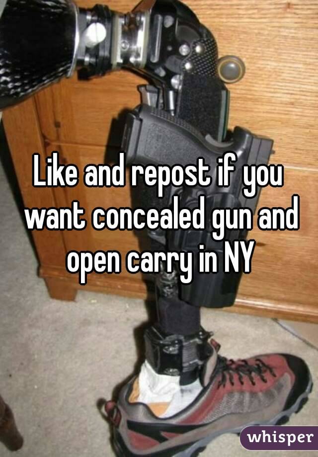 Like and repost if you want concealed gun and open carry in NY