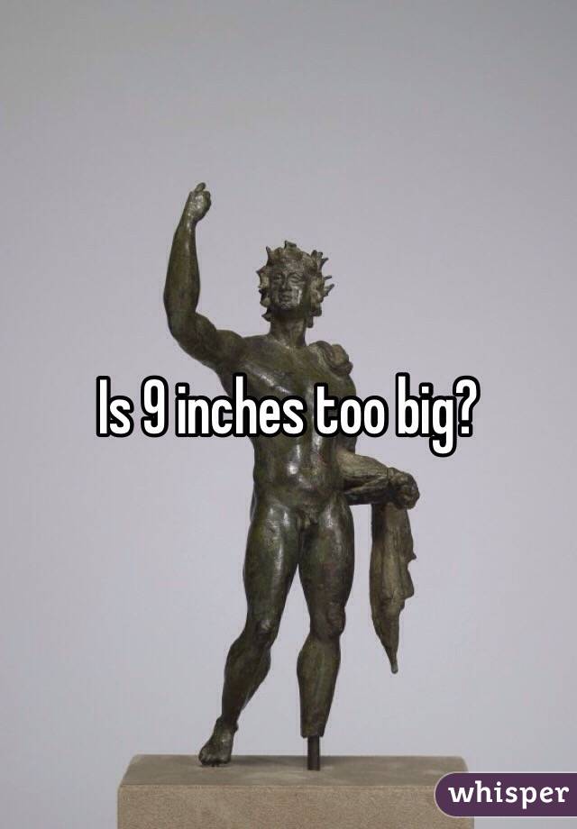 Is 9 inches too big?