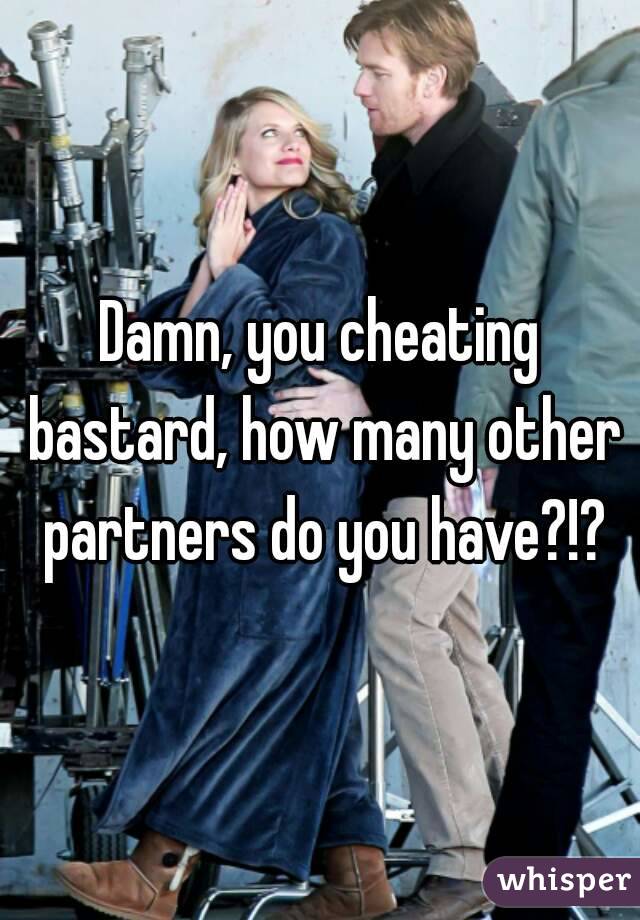 Damn, you cheating bastard, how many other partners do you have?!?