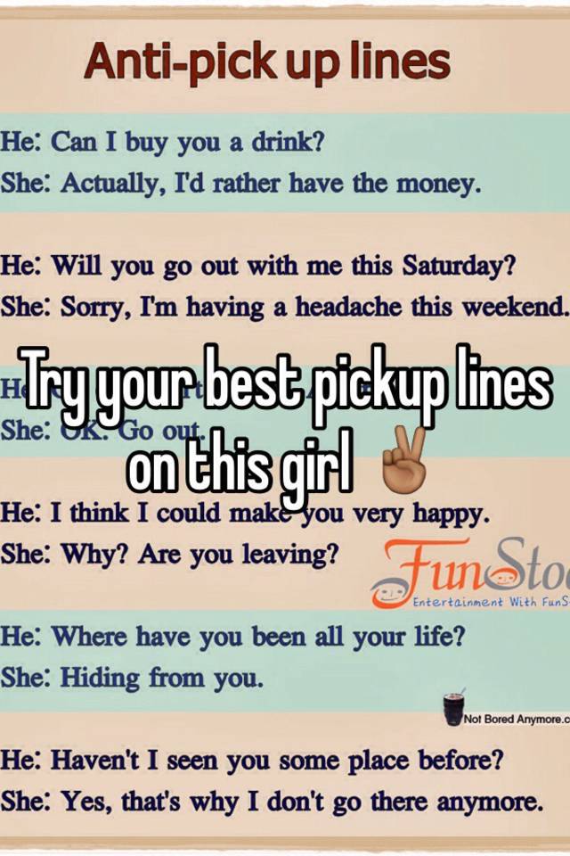 pick up lines to use on girls