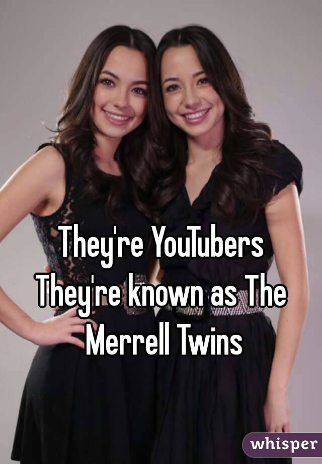 They're YouTubers
They're known as The Merrell Twins