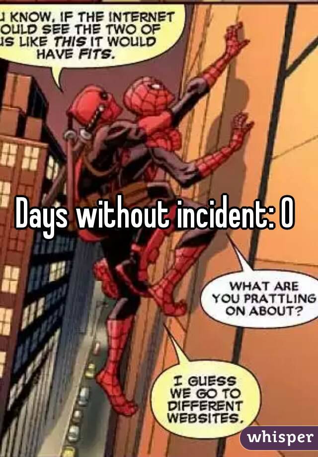 Days without incident: 0