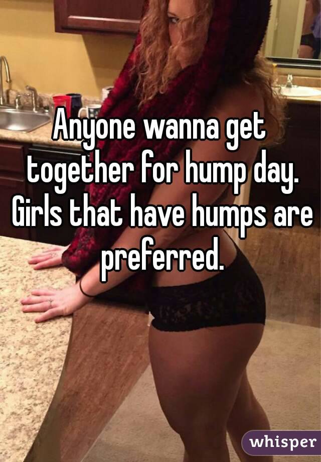 Anyone wanna get together for hump day. Girls that have humps are preferred.