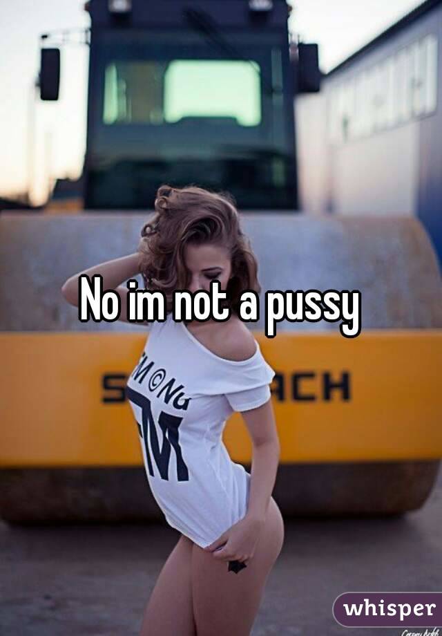 No im not a pussy