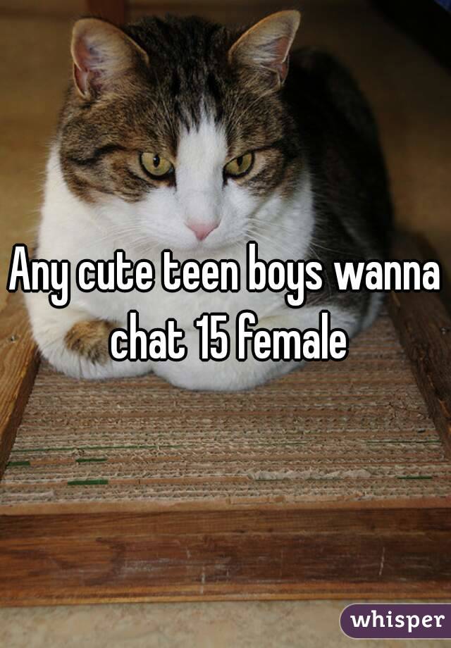Any cute teen boys wanna chat 15 female