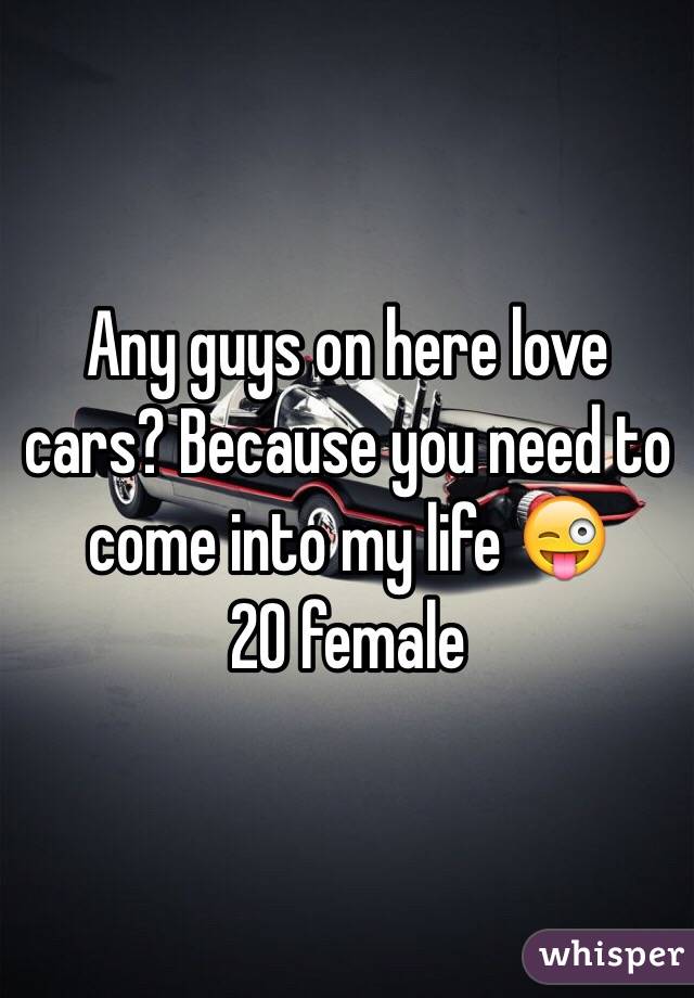 Any guys on here love cars? Because you need to come into my life 😜
20 female