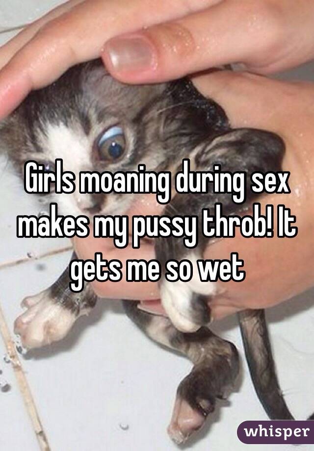 Girls moaning during sex makes my pussy throb! It gets me so wet