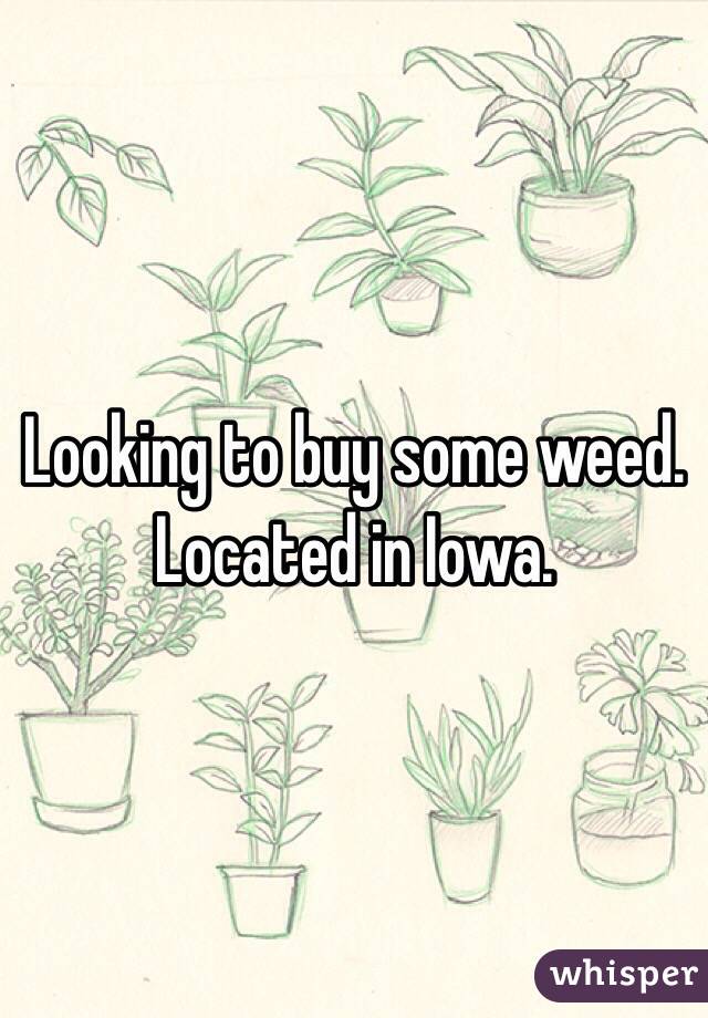Looking to buy some weed. Located in Iowa. 