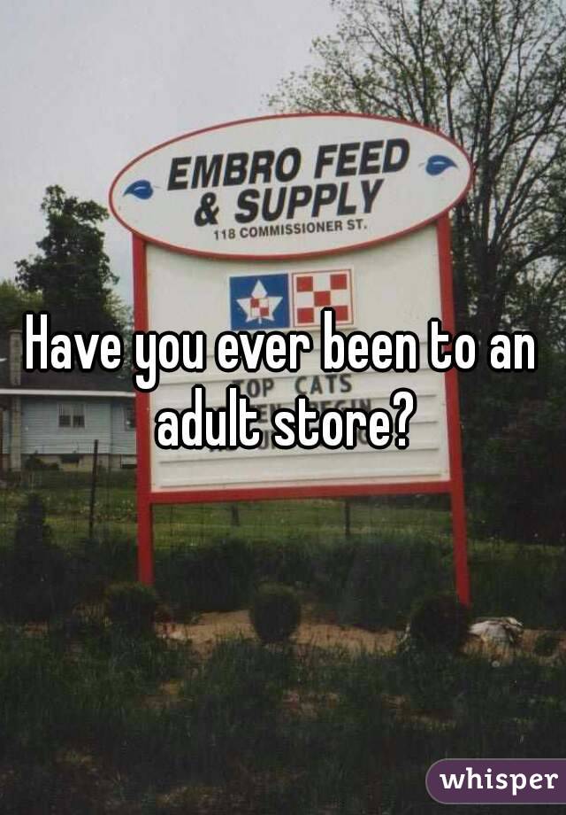 Have you ever been to an adult store?