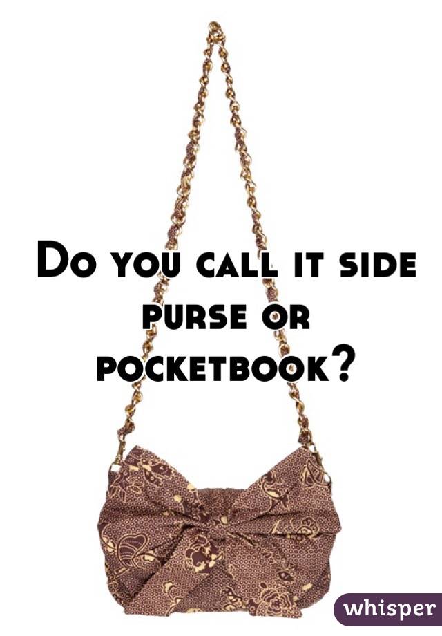 Do you call it side purse or pocketbook?