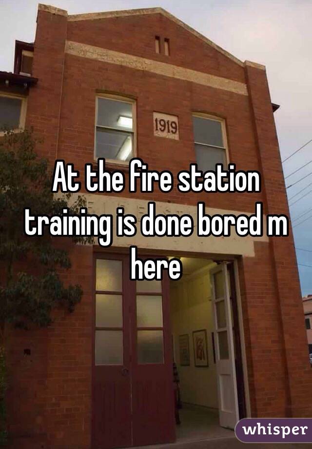 At the fire station training is done bored m here