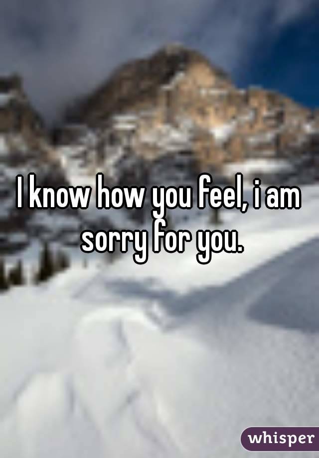 I know how you feel, i am sorry for you.