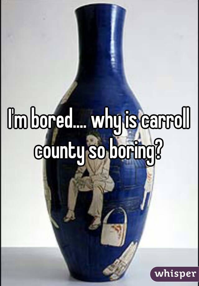 I'm bored.... why is carroll county so boring? 