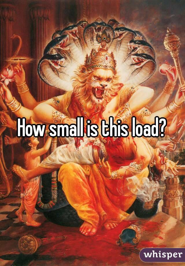 How small is this load?
