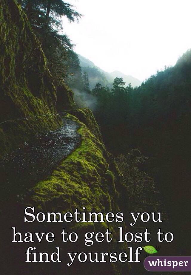 Sometimes you have to get lost to find yourself🍃