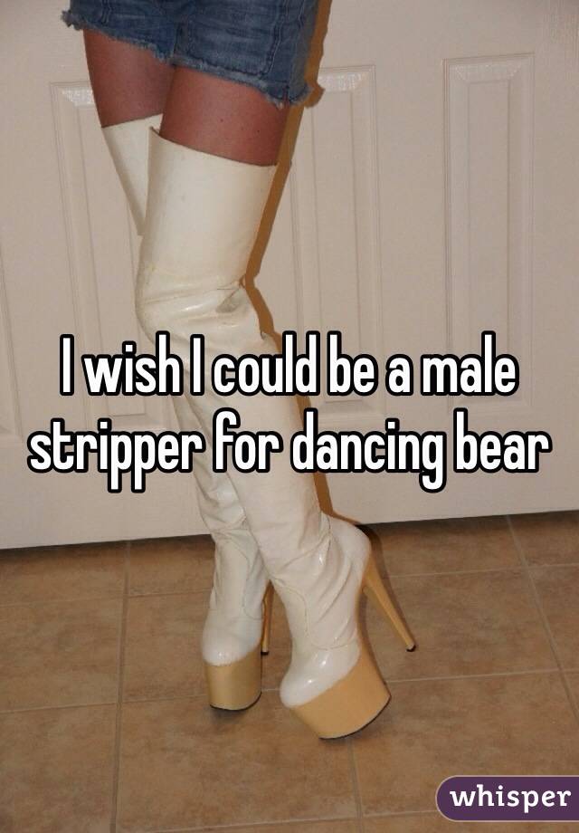 I wish I could be a male stripper for dancing bear