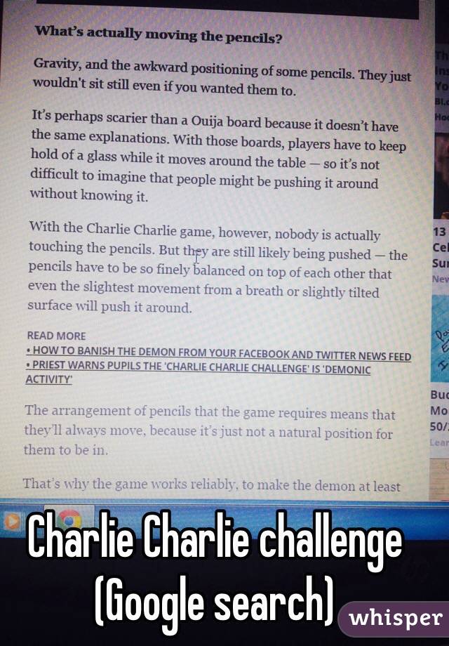 Charlie Charlie challenge (Google search)
