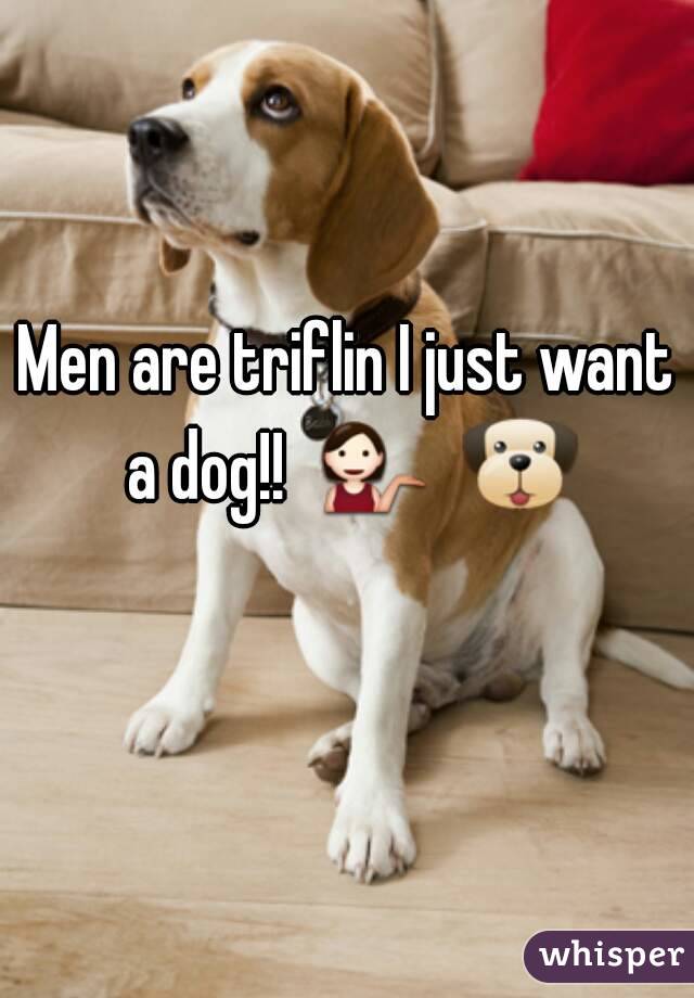 Men are triflin I just want a dog!!  💁  🐶  