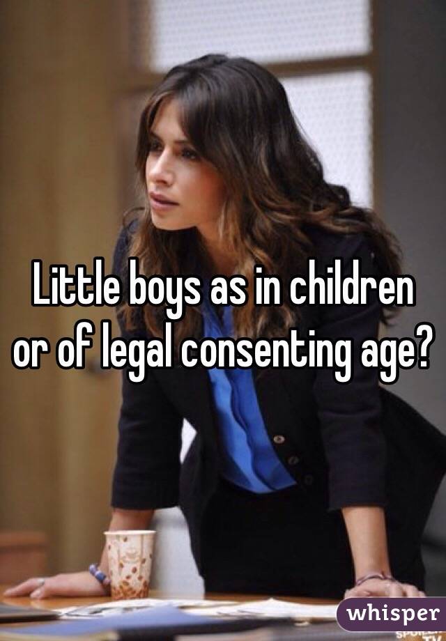 Little boys as in children or of legal consenting age?