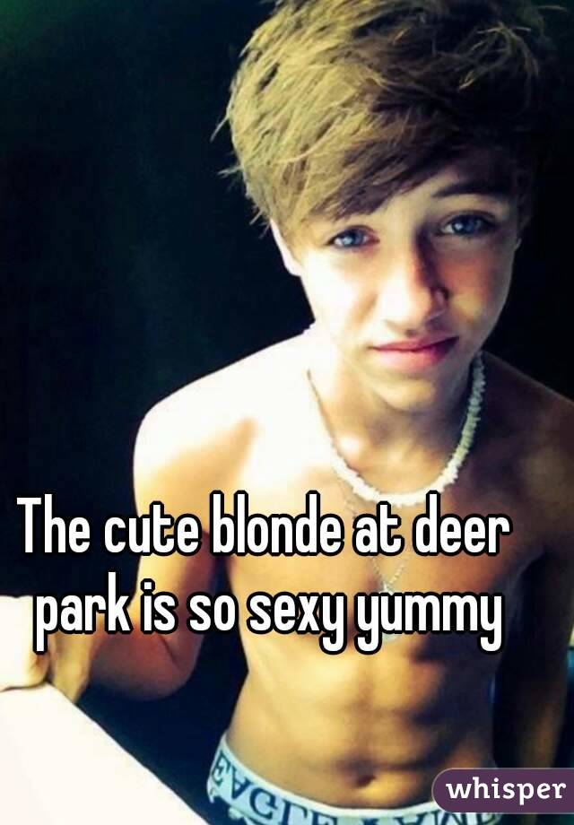 The cute blonde at deer park is so sexy yummy