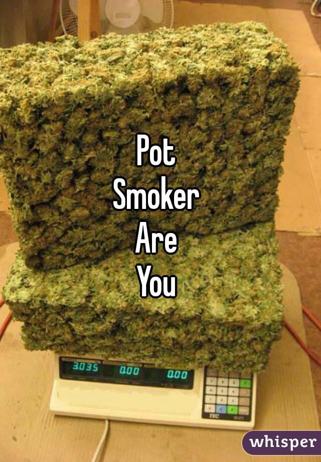 Pot 
Smoker 
Are 
You 