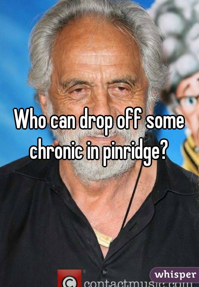 Who can drop off some chronic in pinridge? 