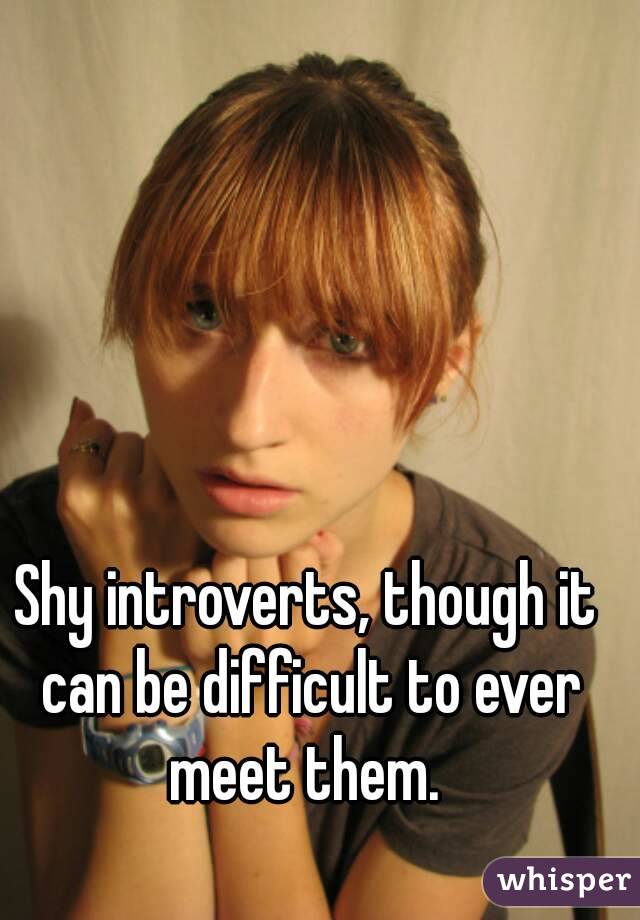 Shy introverts, though it can be difficult to ever meet them. 