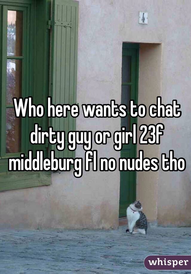 Who here wants to chat dirty guy or girl 23f middleburg fl no nudes tho 