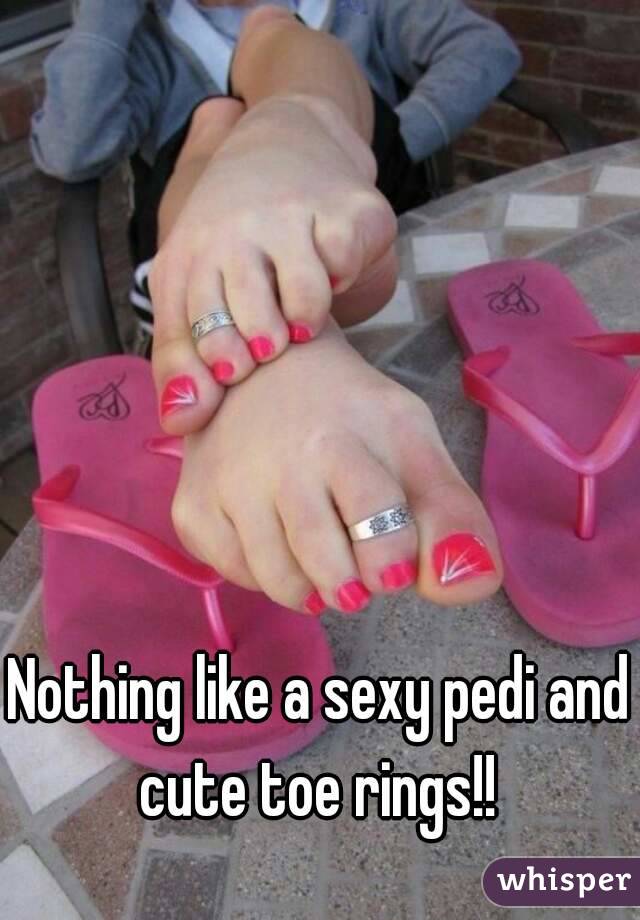 Nothing like a sexy pedi and cute toe rings!! 