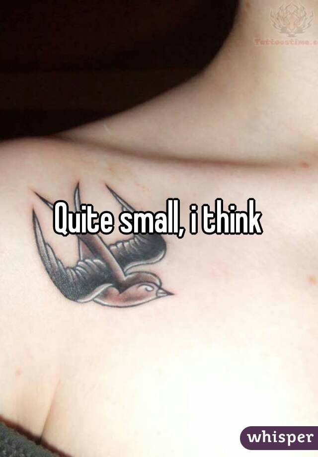Quite small, i think