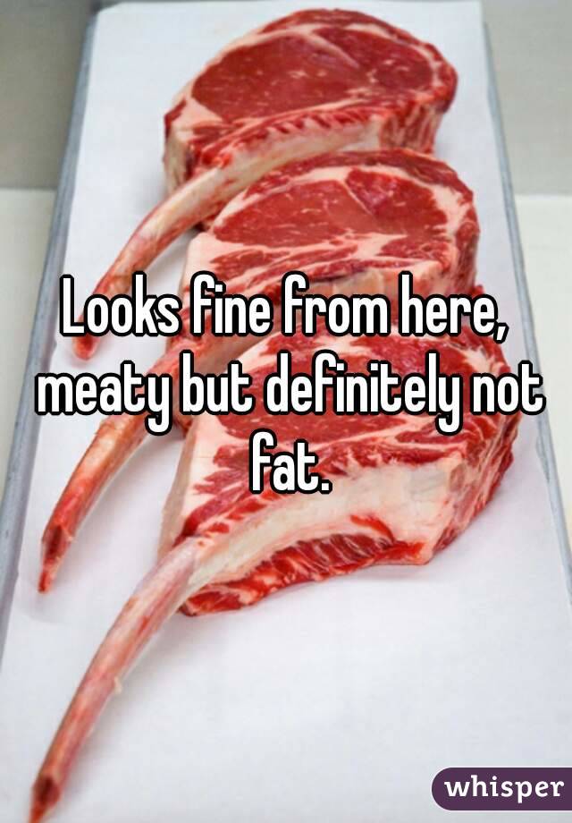 Looks fine from here, meaty but definitely not fat.