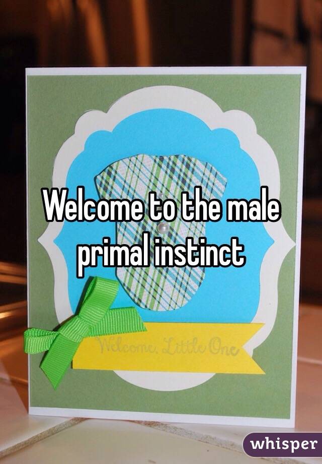 Welcome to the male primal instinct